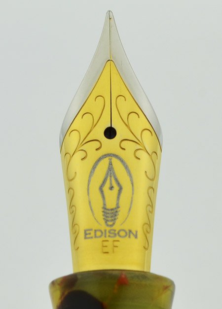 Edison Herald Fountain Pen - Amber Tortoise, Extra Fine Steel Nib